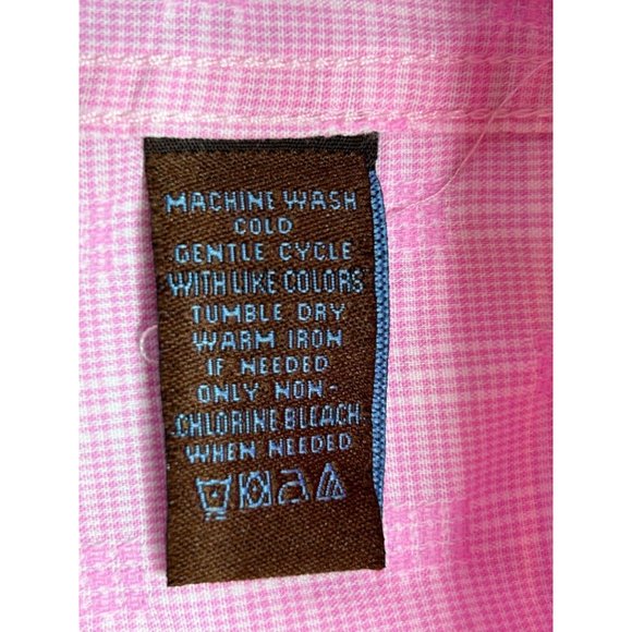 Tattersall London Mens Long Sleeve Size XL Button Up Pink Check Shirt - Picture 6 of 6